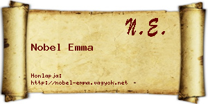 Nobel Emma névjegykártya